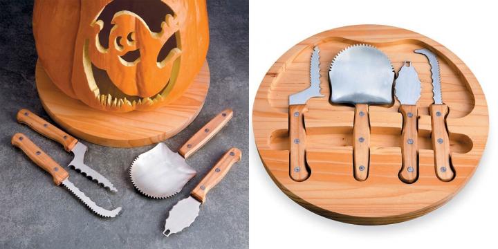 Herramientas para cortar las calabazas de Halloween
