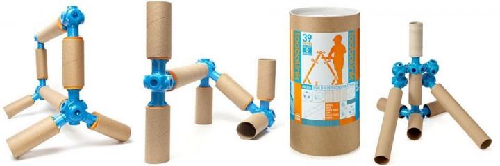 Toobalink, realiza construcciones con rollos de cartón