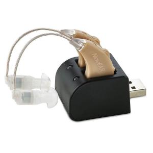 Aud&iacute;fonos invisibles con base USB