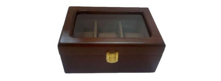 Caja de nogal para guardar relojes