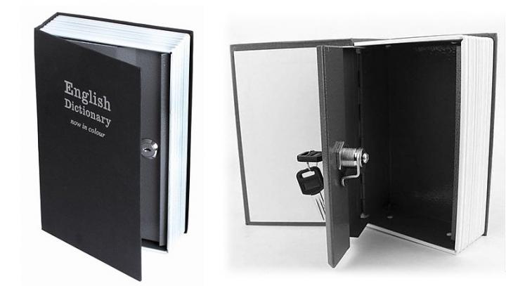 Caja fuerte con forma de libro