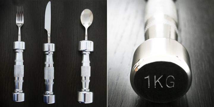 Cubiertos con peso