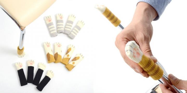 Fundas para patas de mesas y sillas inspiradas en los gatos