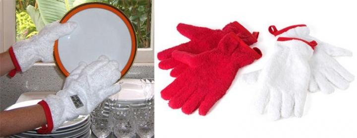 Guantes para secar los platos