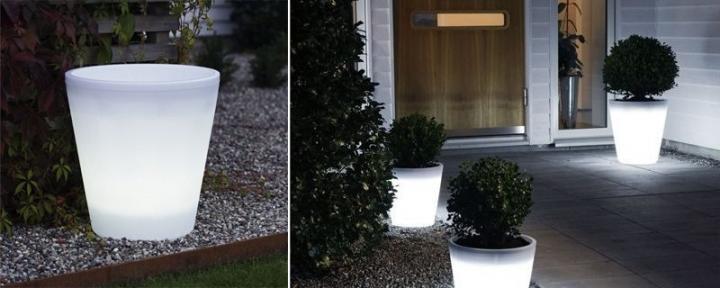 Macetas luminosas para el jard&iacute;n