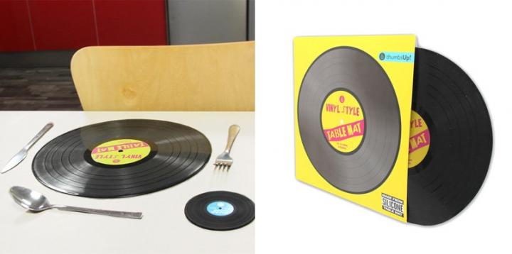 Mantel individual con forma de vinilo