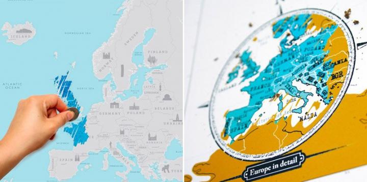 Mapa de Europa para rascar
