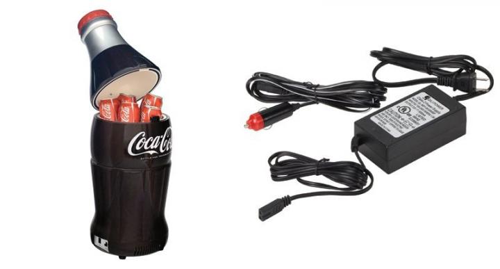 Geladeira em forma de garrafa de Coca-Cola