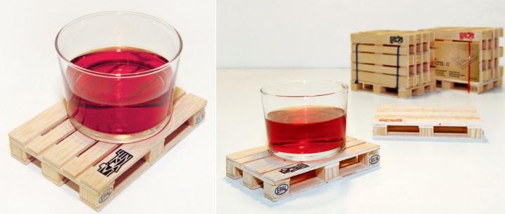 Originales posavasos con forma de pal&eacute;