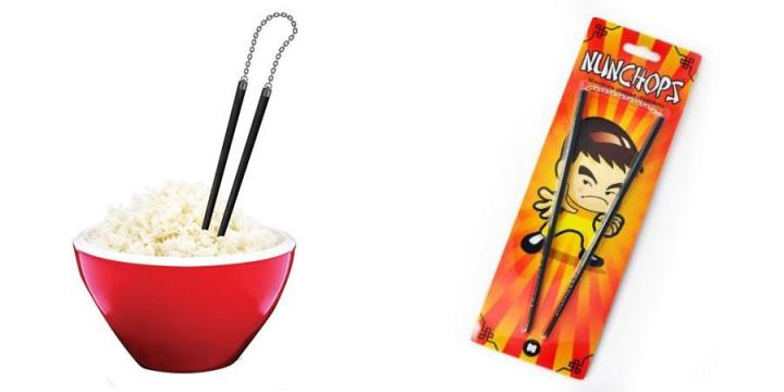 Palillos NunChops con forma de nunchakus