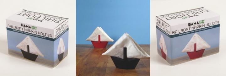 Porta servilletas con forma de velero