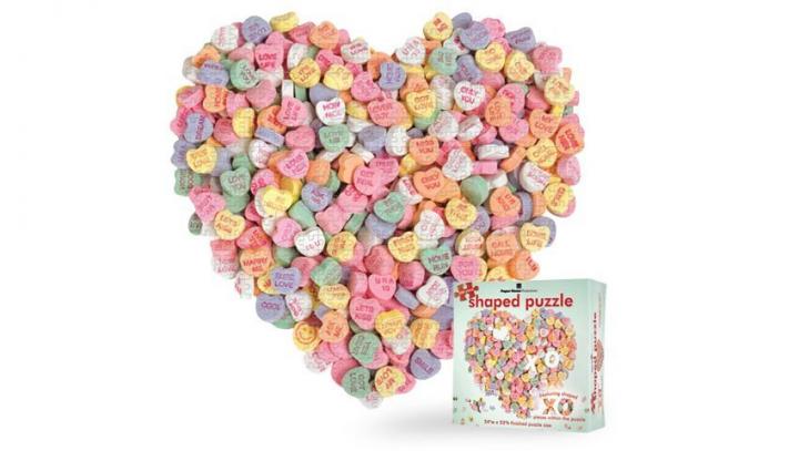 Puzzle de caramelos para San Valentín