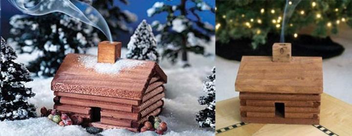 Quemador de incienso con forma de caba&ntilde;a