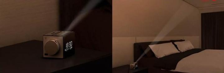 Radiodespertador con proyector