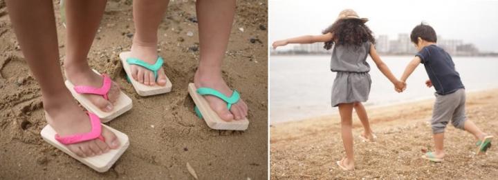 Regalos para ni&ntilde;os: Sandalias con huellas de animales