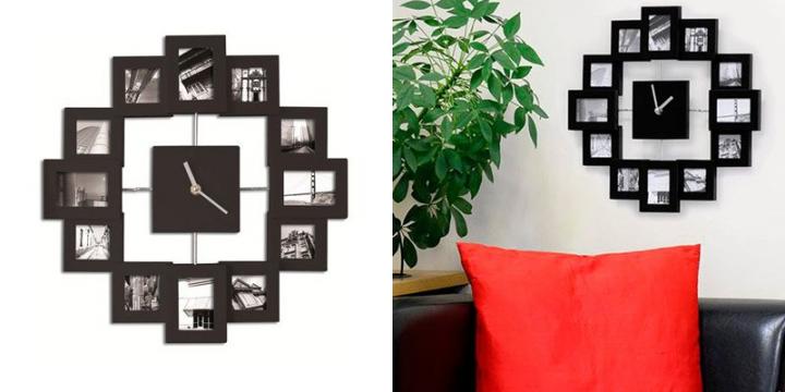 Reloj con marcos de fotos