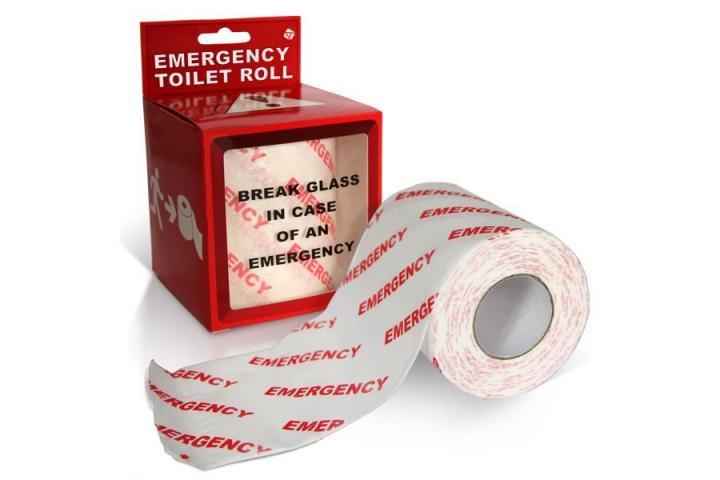 Rollo de papel higiénico de emergencia