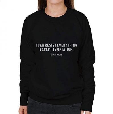 Sudadera con cita de Oscar Wilde