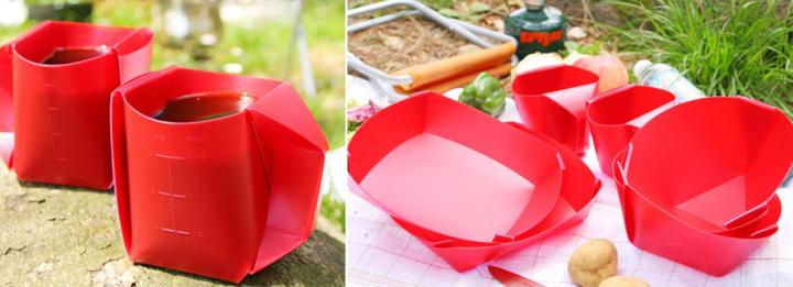 Vajilla de plástico plegable