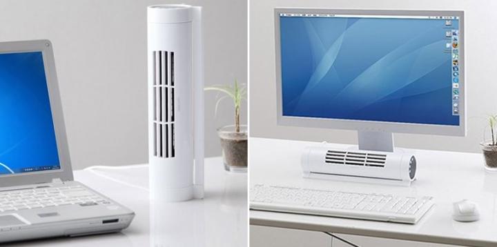 Compacto ventilador para el escritorio